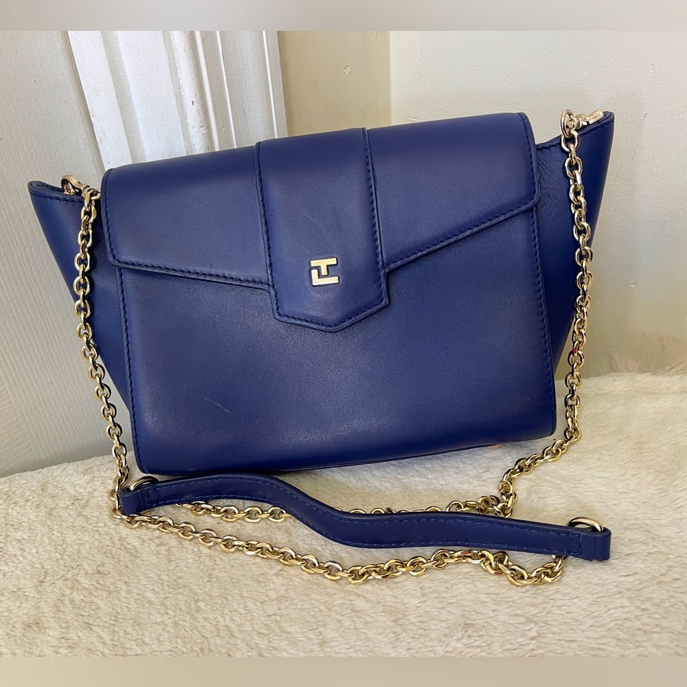 Ted Lapidus Calfskin Crossbody Bag EUC